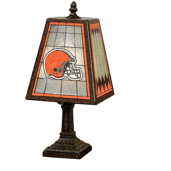 The Memory Company NFL 14 in. Cleveland Browns Art Glass Table Lamp