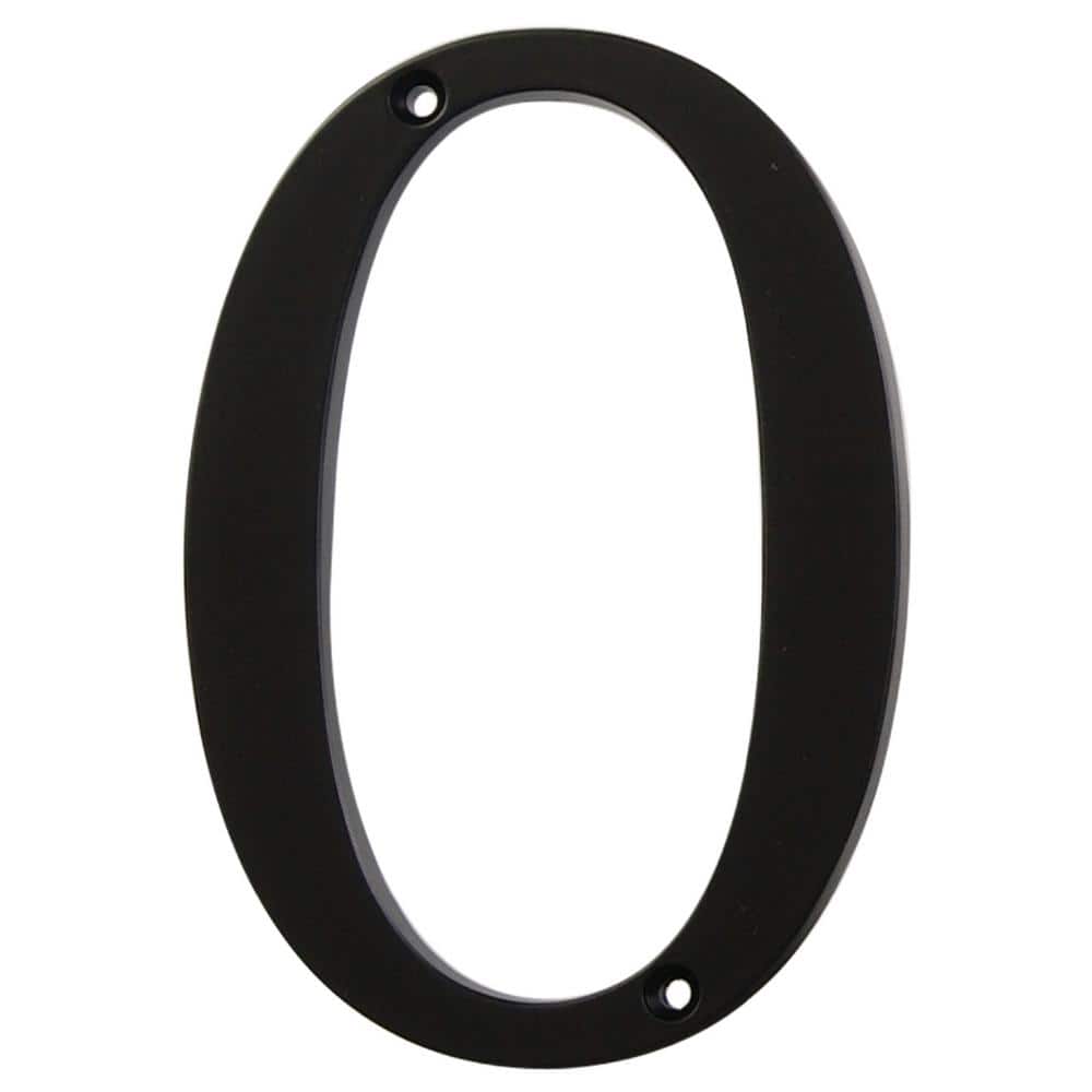 4 in. Black Flush Mount Metal House Number 0 price history on PriceWatchPro