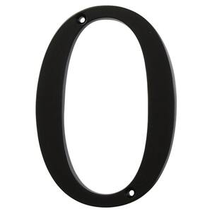 Everbilt 4 in. Black Flush Mount Metal House Number 9 30096 - The Home ...