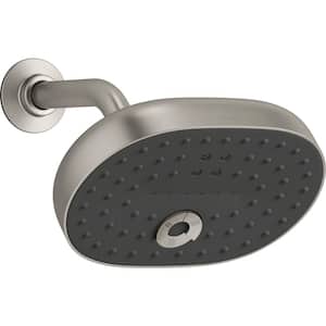 Statement 3-Spray Patterns with 2.5 GPM 8 in. Wall Mount Fixed Shower Head in Vibrant Brushed Nickel