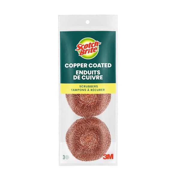 2.8 in. Copper Coated Scouring Pad (3-Pack)