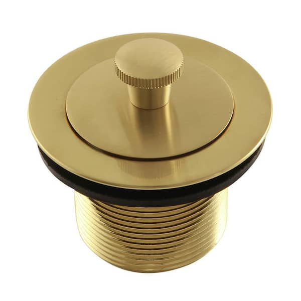 Kingston Brass Trimscape Lift And Turn Tub Drain In Brushed Brass Hdll217 The Home Depot