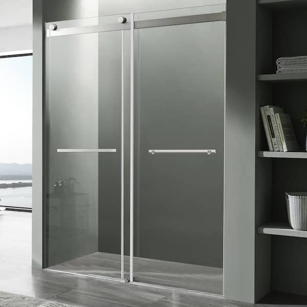 ANZZI Leon Series 60 in. x 76 in. H Sliding Frameless Shower