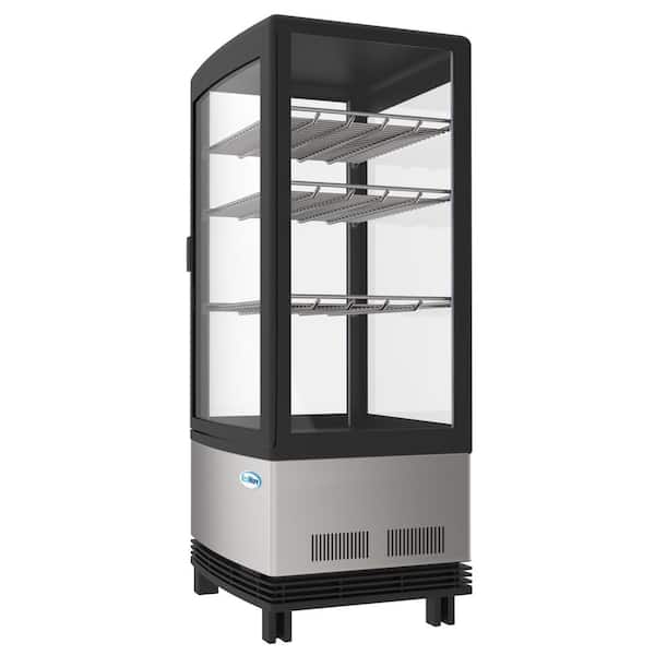 Koolmore 45 in. W 35 Cu. ft. Commercial Upright Display Refrigerator with 2 Swing Glass Door Beverage Cooler in Black