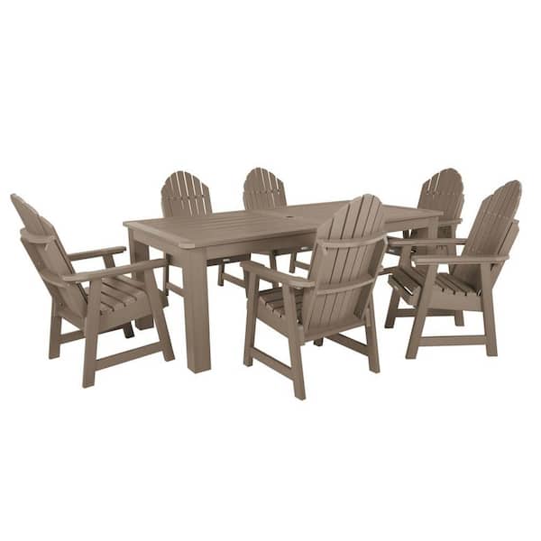 Highwood Hamilton 7-Pieces 84 in. x 42 in. Rectangular Dining Set