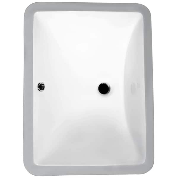 Dahlia Series 7.5 in. Ceramic Undermount Sink Basin in White Dahlia Series 7.5 in. Ceramic Undermount Sink Basin in White
