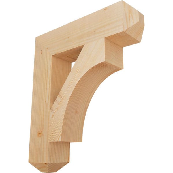 Ekena Millwork 5.5 in. x 30 in. x 26 in. Douglas Fir Westlake Craftsman Smooth Bracket