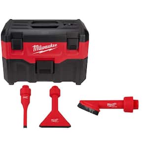 M18 18-Volt 2 Gal. Lithium-Ion Cordless Wet/Dry Vacuum w/AIR-TIP 1-1/4 in. - 2-1/2 in. (3-Piece) Crevice and Nozzle Kit