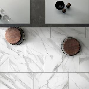 Avante Bianco White 12 in. x 24 in. Matte Porcelain Floor and Wall Tile (13.3 sq. ft./case)