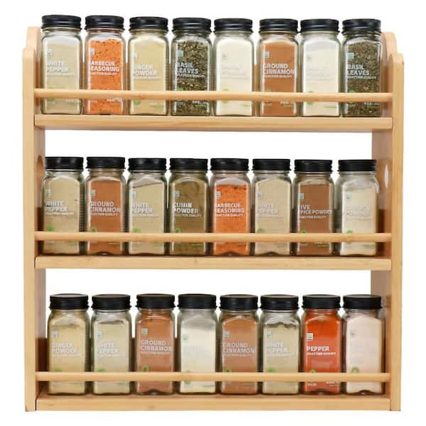 Esepony 15.74 in. x 5.11 in. x 16.53 in. Bamboo Spice Rack with