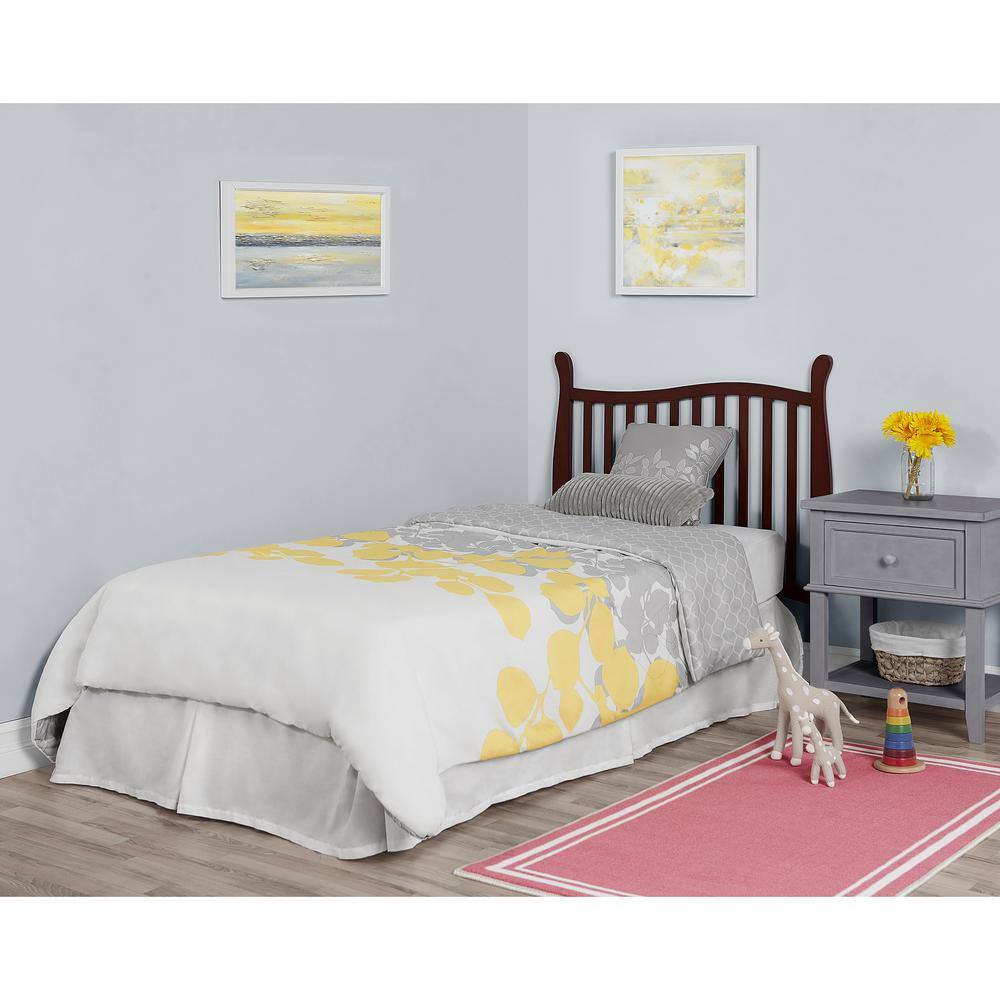 Espresso Pine 4-in-1 Convertible Mini Crib with Adjustable Mattress