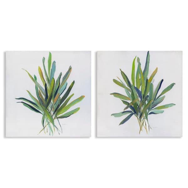 Stupell Industries Layered Plant Sprigs by Sally Swatland 2 Pieces Unframed Nature Graphic Art Print 17 in. x 17 in.