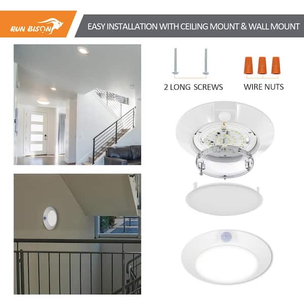 Motion Sensor Ceiling Light Battery Operated, SUNVIE Wireless Motion S