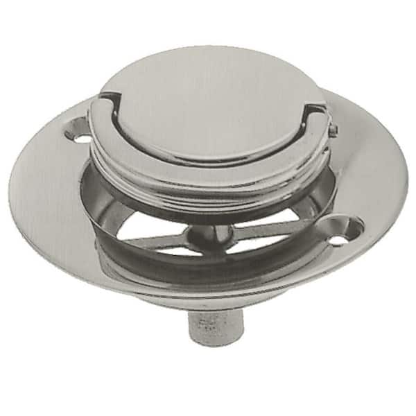 Westbrass Roman Tub Drain Trim, 3-9/16 in. OD in Satin Nickel