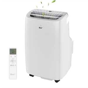 EQK 10,000 BTU Portable Air Conditioner Cools 550 Sq. Ft. with Heater,  Dehumidifier, Remote and Timer in White EAPH10RC1 - The Home Depot