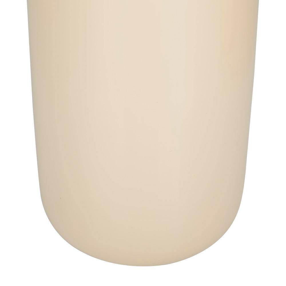 Cream and Gold Metal Round Vase Set, 13" and 11"