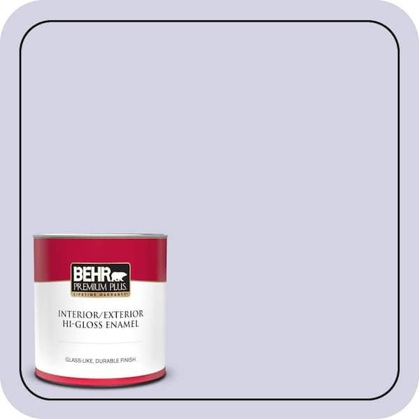 BEHR PREMIUM PLUS 1 qt. #M550-2 Lavender Memory Hi-Gloss Enamel Interior/Exterior Paint & Primer
