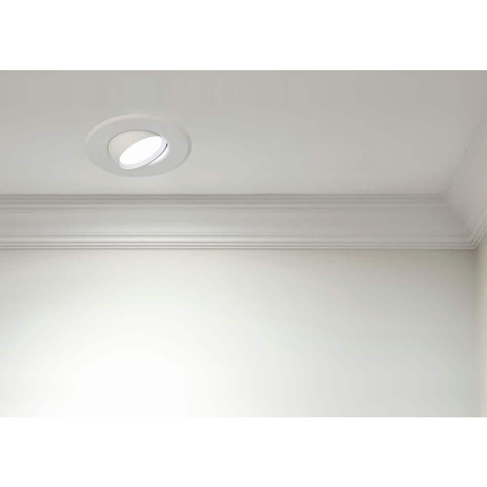 6'' White Aluminum LED Adjustable Recessed Trim