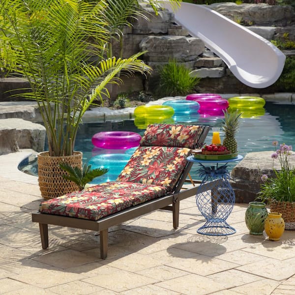 Tropical chaise deals lounge cushions