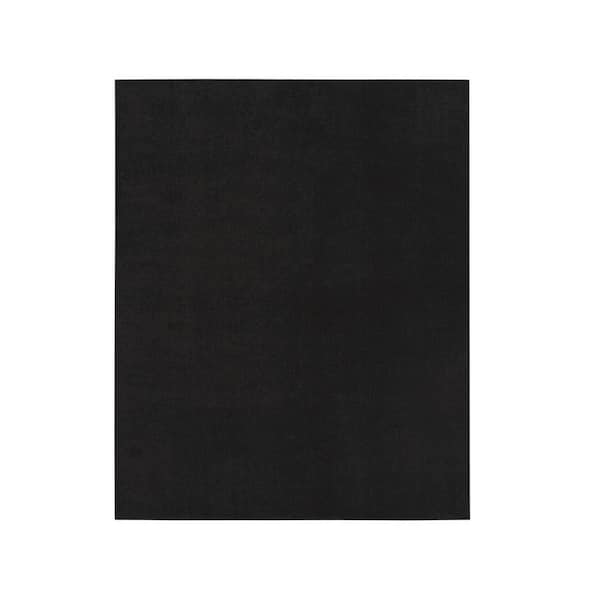 Black 9 ft. x 12 ft. Woven Polypropylene Rectangle Indoor/Outdoor Area Rug