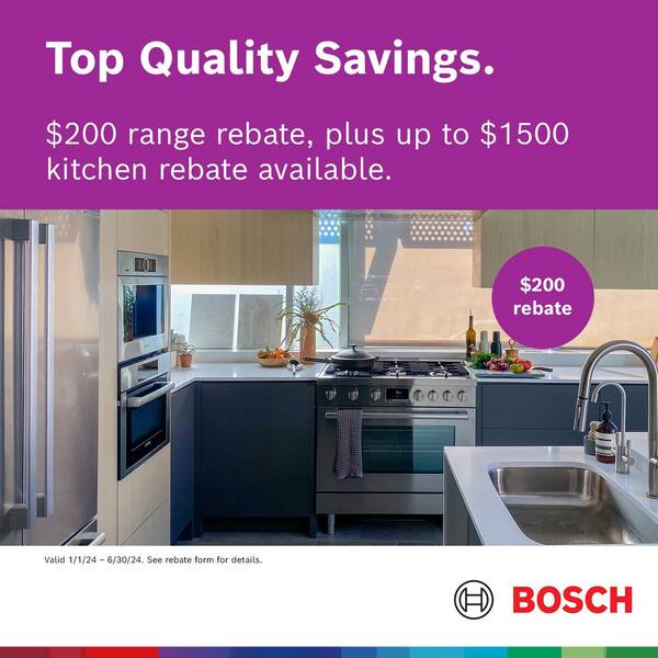 Bosch 800 Series 36 in. 3.7 cu. ft. Industrial Style Dual Fuel