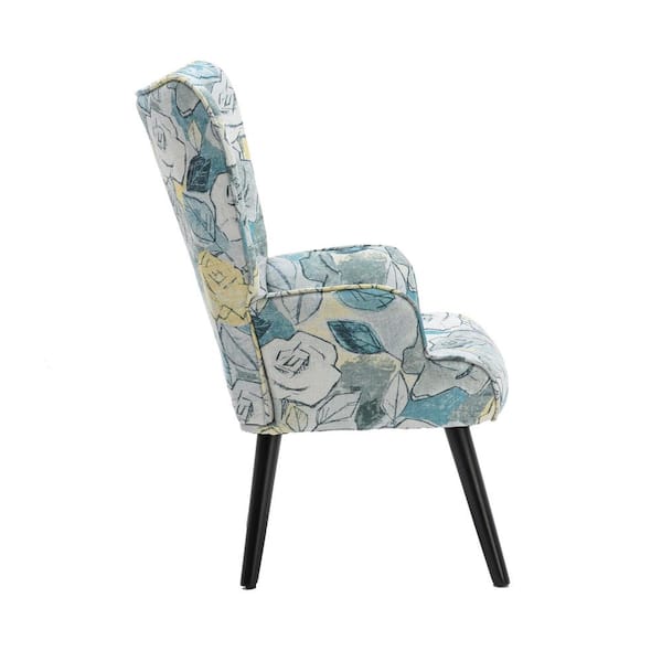 Blue Flower Accent Chair Living Room/Bed Room, Modern Chair GM-H-380 - The