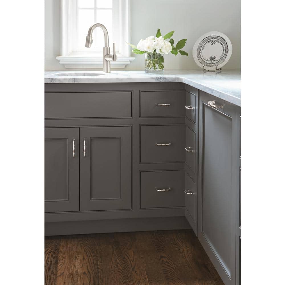 Polished Nickel Traditional Cabinet Pull with Mounting Hardware