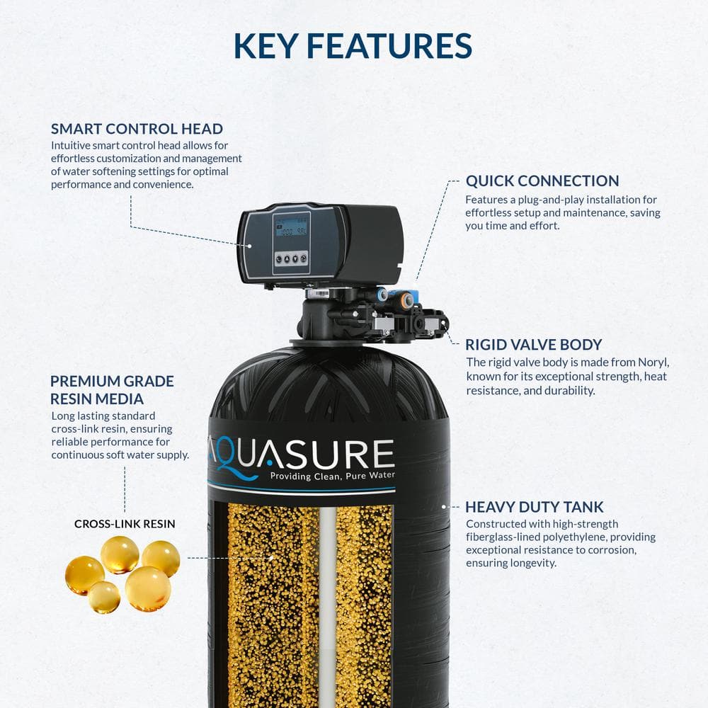 Aquasure Harmony Series 32,000 Grain Black Water Softener