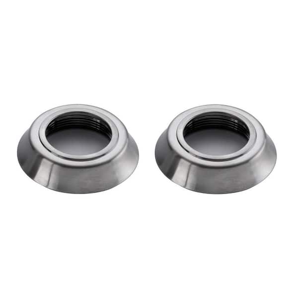 Glacier Bay Pair of Handle Flanges in Brushed Nickel