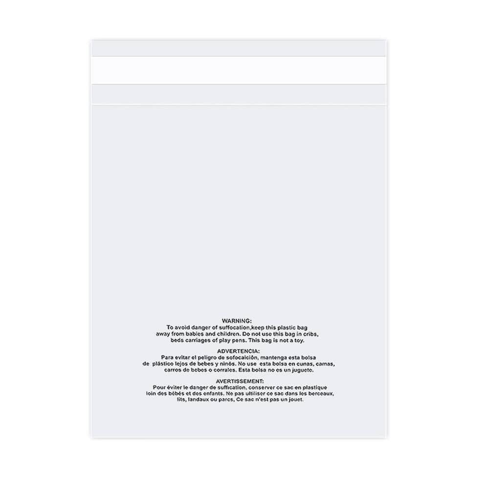 11 x 14 Clear Plastic Poly Bags with Suffocation Warning Resealable Adhesive for Prints Photos Clothing 100 Count price history on PriceWatchPro