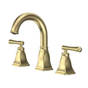Aurora 2-Handle 8" Widespread Bathroom Faucet in Champagne Gold