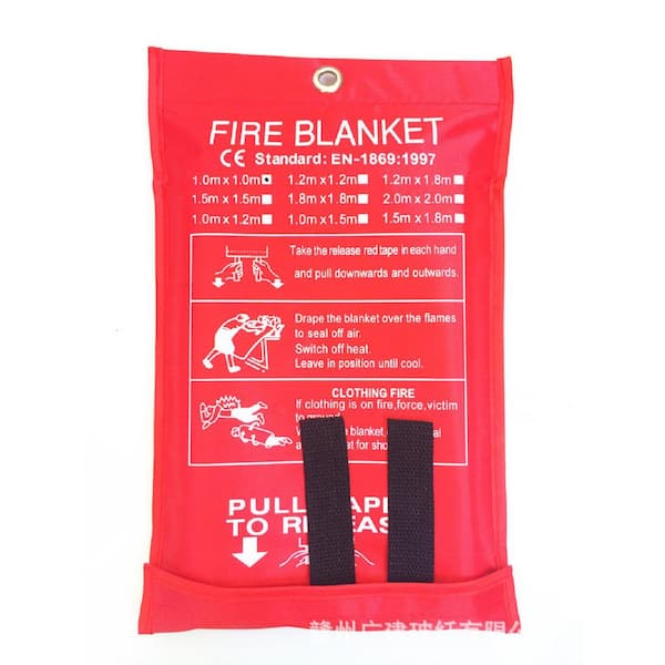 Wellco 59 in. x 59 in. Fiberglass Fire Blankets Emergency Heat ...