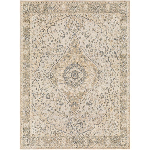 Lillian Ivory Doormat 2 ft. x 4 ft. Indoor Machine-Washable Area Rug