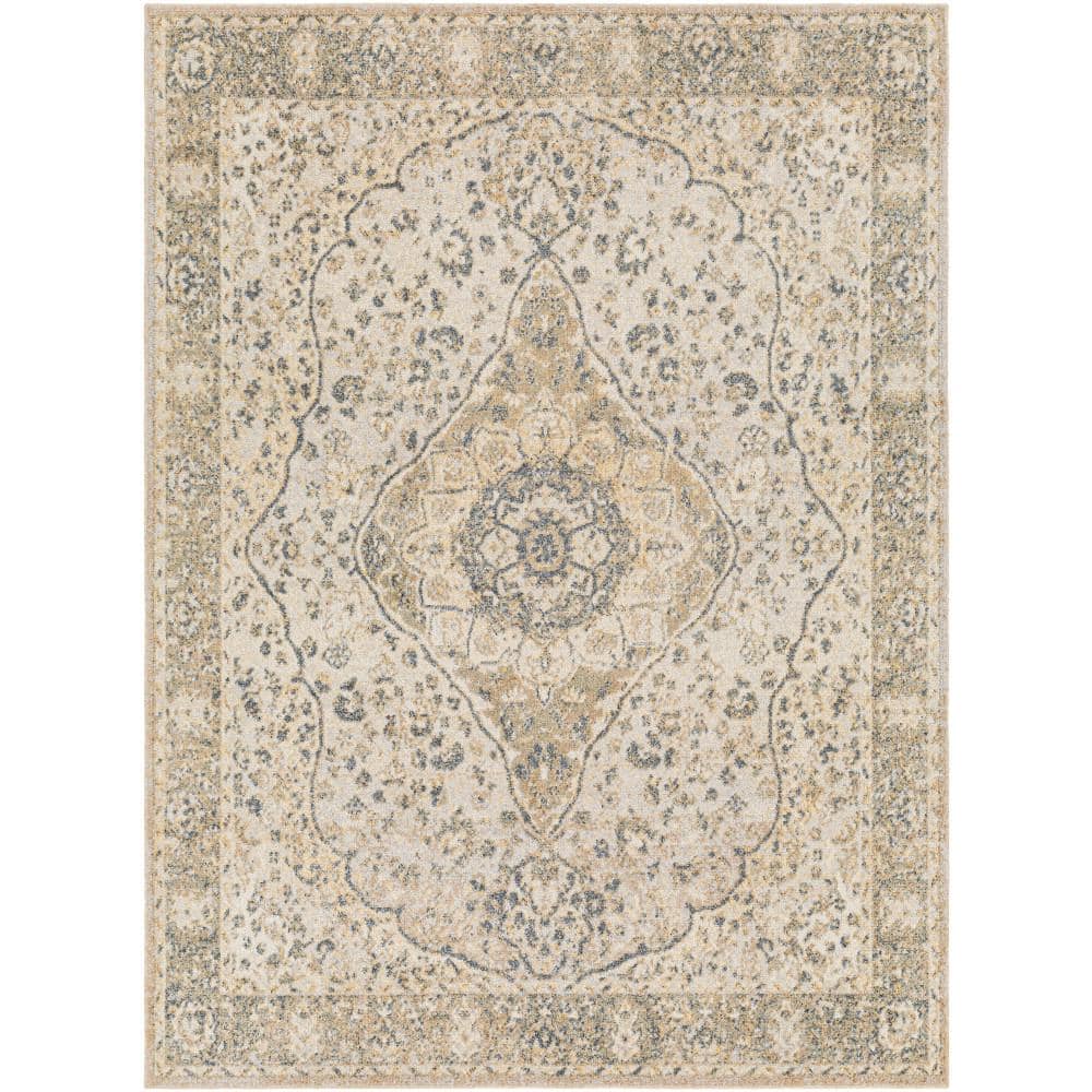 Lillian Ivory/Blue 8 ft. x 10 ft. Indoor Machine-Washable Area Rug price history on PriceWatchPro
