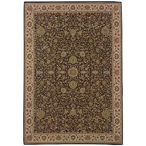 Alyssa Brown/Ivory 8 ft. x 8 ft. Square Oriental Abstract Area Rug