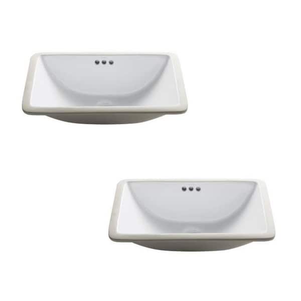 Kraus Elavo 21 In Rectangular Undermount White Porcelain Ceramic Bathroom Sink With Overflow 2 Pack Kcu 241 2pk - Rectangular White Porcelain Bathroom Sink Kraus Elavo 21 In Rectangular Undermount White Porcelain Ceramic Bathroom Sink With Overflow 2 Pack Kcu 241 2pk - Rectangular White Porcelain Bathroom Sink