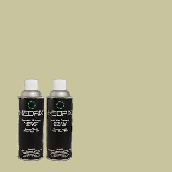 Hedrix 11 oz. Match of X-75 Soft Green Semi-Gloss Custom Spray Paint (2-Pack)