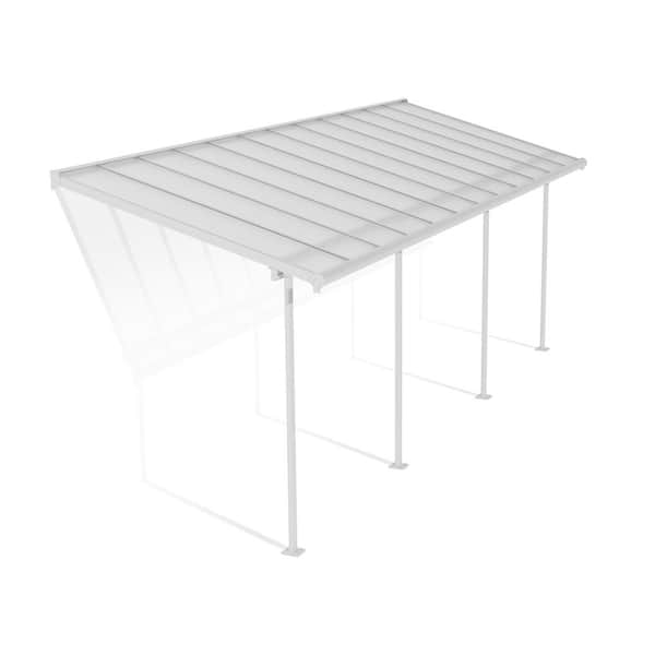 Sierra 7.5 ft. x 22.5 ft. White/Clear Aluminum Patio Cover