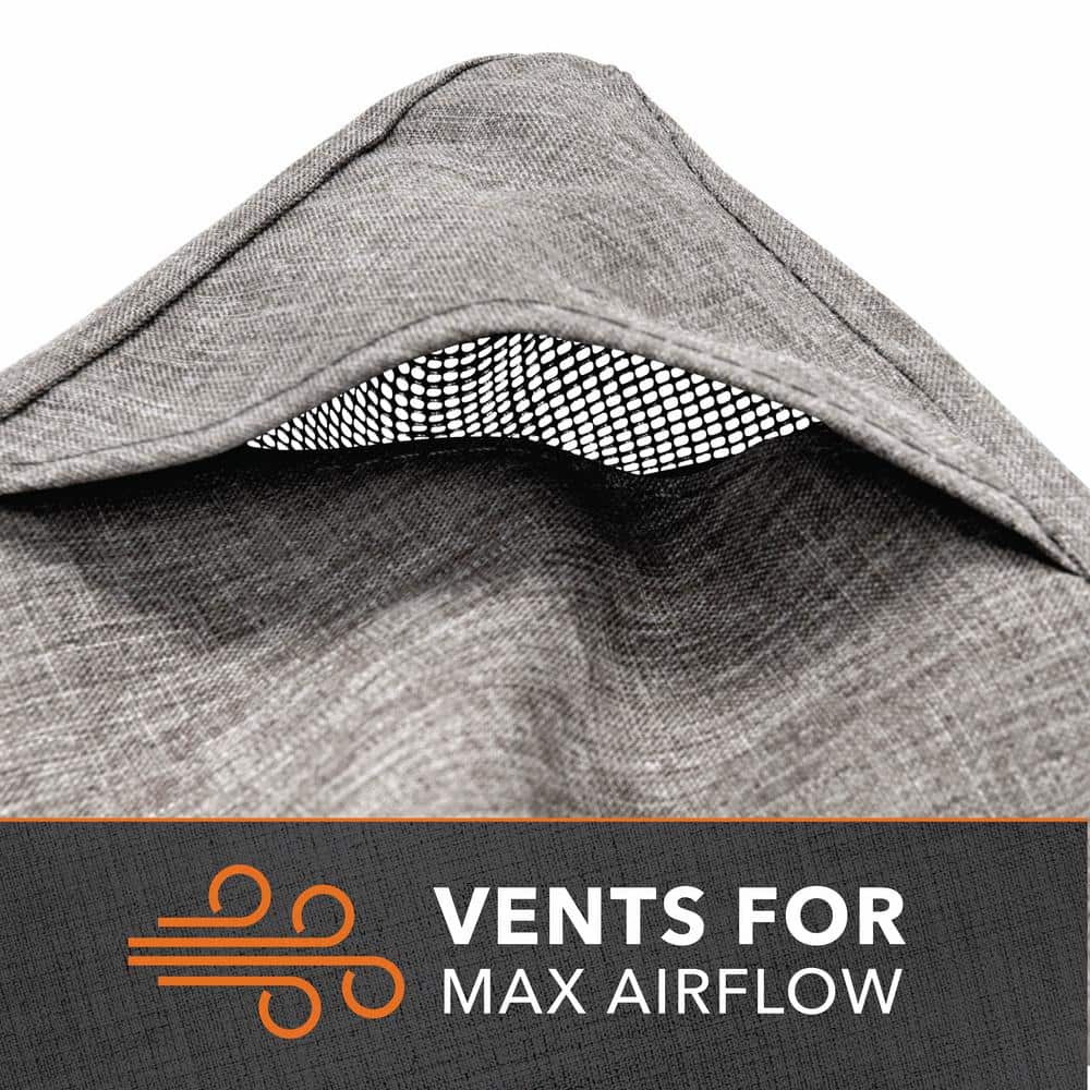 Heather Gray Waterproof Rectangular Patio Dining Set Cover