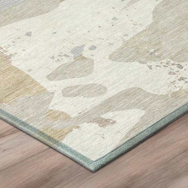 Chantille Machine Washable Indoor/Outdoor Abstract ACN3058 Ivory 5 ft. x 7 ft. 6 in. Area Rug