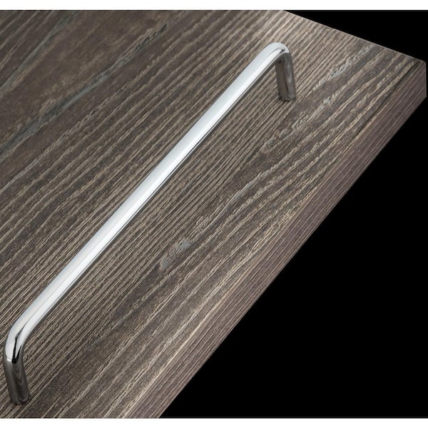 Castleton Collection 8 in. (203 mm) Modern Chrome Round Cabinet Bar Pull