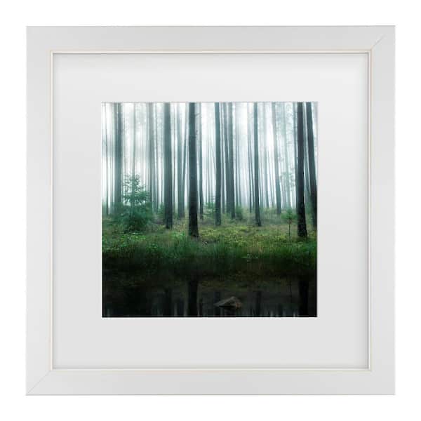 Trademark Fine Art Chritian Lindsten Lake In Forest Matted Framed Photography Wall Art 18 in. x 18 in.