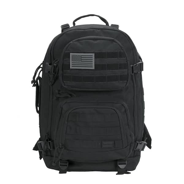 Rockland Military Tactical 20 in. Black Laptop Backpack
