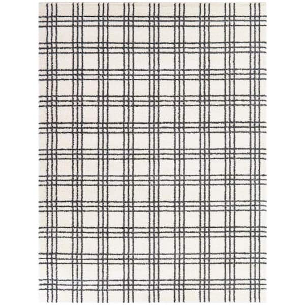 BALTA Reuben Cream 5 ft. x 7 ft. Plaid Area Rug