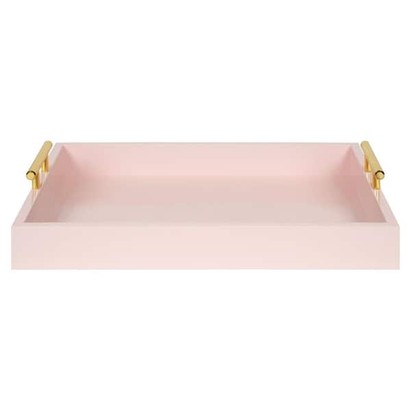 Kate and Laurel Lipton Pink Decorative Tray