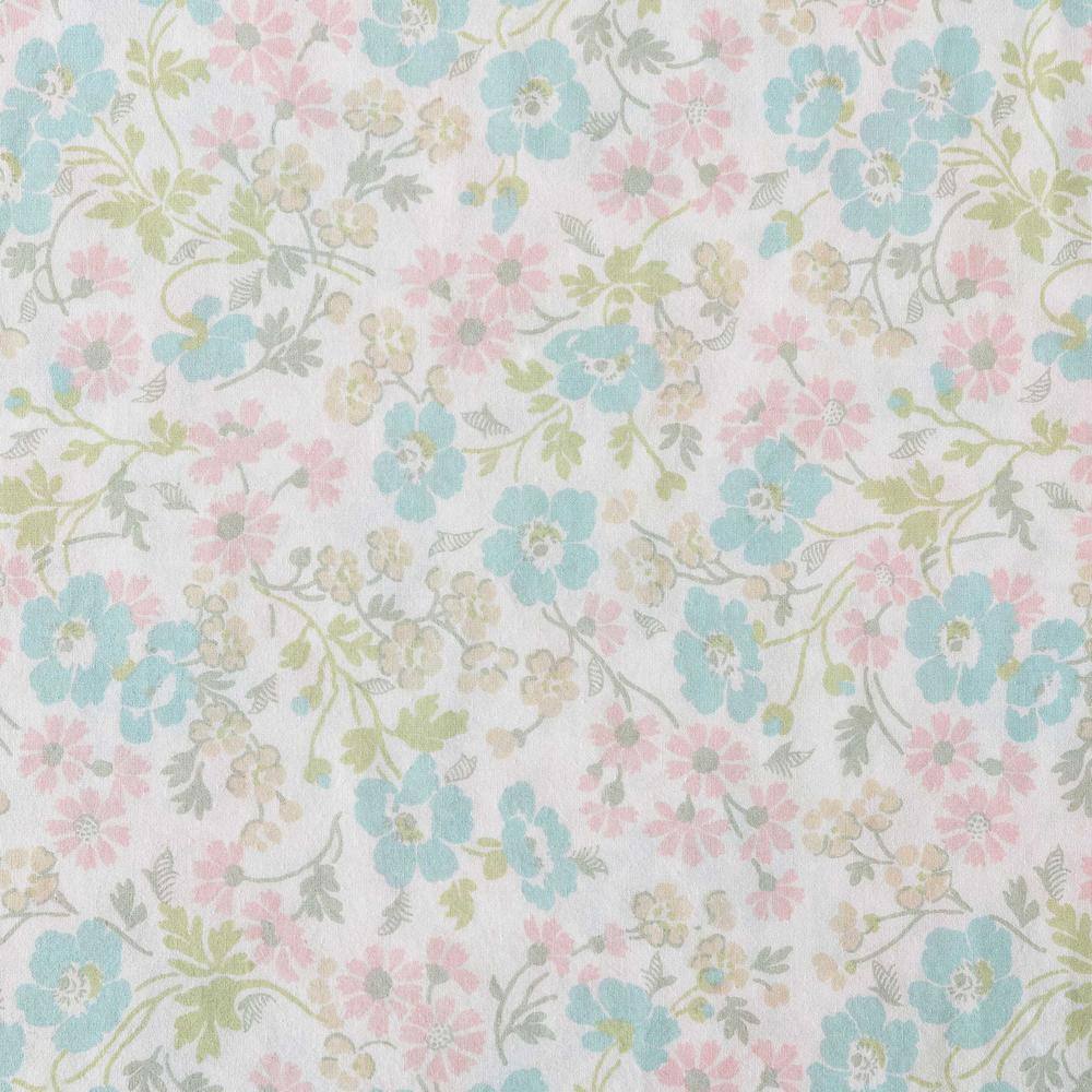 Jaynie Pink and Blue Floral Cotton Queen Sheet Set