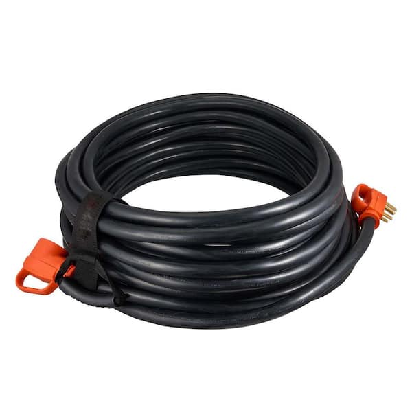 75 ft. STW 6 / 3 + 8/1 Gauge Wire 50 Amps 125V RV Marine Extension Cord, Heavy Duty NEMA 14-50P Male NEMA 14-50R Female