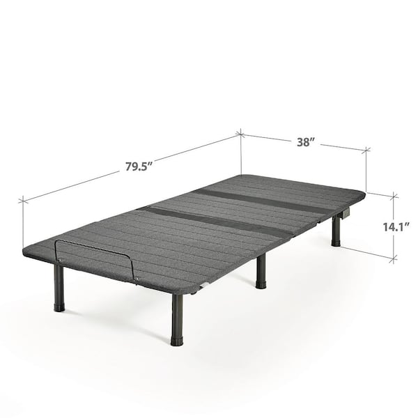 Zinus Black Twin Xl Adjustable Bed Base, Twin Xl Bed Frame Dimensions