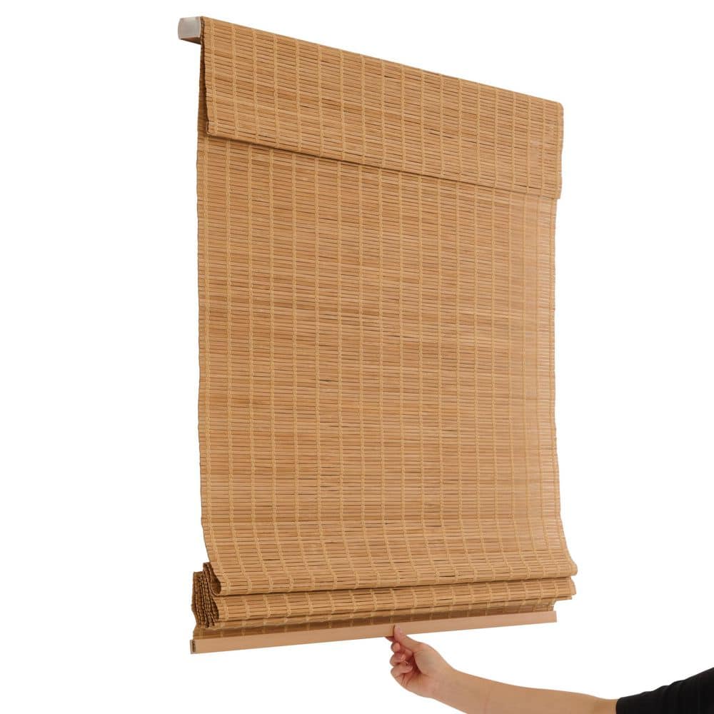 Bayport Maple Light Filtering Cordless Bamboo Roman Shade-39 in. W X 48 in. L price history on PriceWatchPro