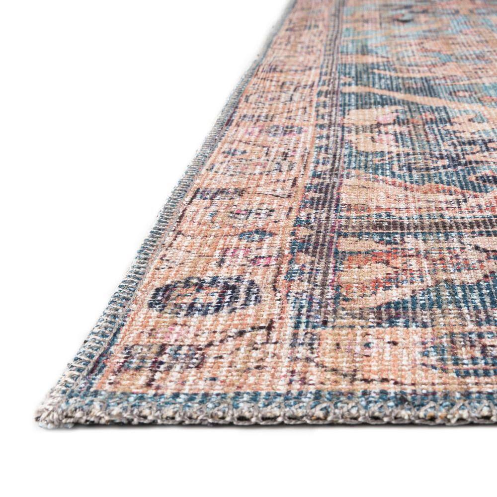 Blue Flat Woven Reversible Runner Rug